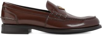 Prada Leather Logo-plaque Loafers