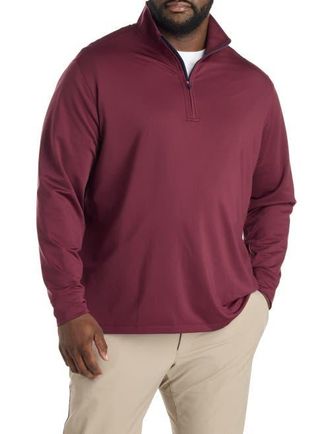 Vineyard Vines Big & Tall Clubhouse Performance 1/4-Zip Pullover in Crimson at Nordstrom, Size 2X Big