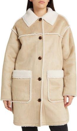 UGG Takara Fleece Coat in San at Nordstrom Rack, Size Medium