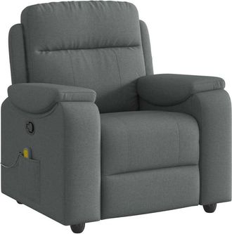 vidaXL Vidaxl - Sillón de masaje reclinable de tela gris oscuro