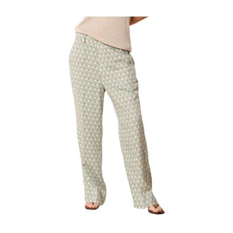 Mason's Chino Jogger Broek met Geometrische Print - Dames - Wijde Broeken - Blauw - L - Broeken
