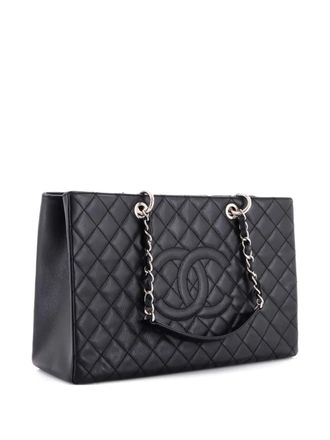 Chanel Grand Shopping Quilted Caviar XL tote bag - Black