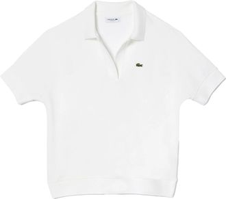 Lacoste Dames/Dames Loose Fit Poloshirt (Wit)