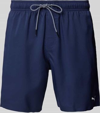 Puma Regular Fit Badehose mit Reißverschlusstasche in Marine, Größe S