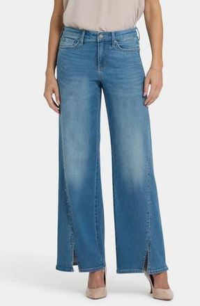 NYDJ Teresa Rhinestone Wide Leg Jeans in Avenue Blue at Nordstrom Rack, Size 18 (Similar To 14W)