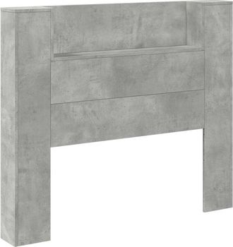 vidaXL Cabecero Con Estante Gris Concreto 120 X 16,5 X 103,5 Cm Vidaxl