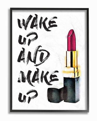 Stupell Industries Wake Up And Make Up By Amanda Greenwood Framed Art
