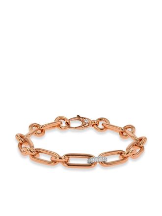 Pragnell 18K rose gold mini Havana diamond bracelet - women - 18kt Rose Gold/Diamond - One Size - Pink