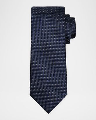 Brioni Men & apos;s Woven Herringbone Silk Tie