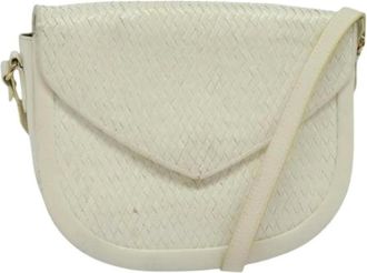 Saint Laurent Pre-owned Cross Body Bags, female, White, Size: ONE SIZE Pre-owned Leather shoulder-bags