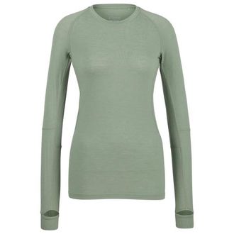 Stoic MerinoMesh150 SadjemSt. L/S Merinoshirt f&uuml;r Damen | gr&uuml;n