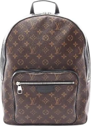 Louis Vuitton Pre-owned Josh Monogram Macassar Rugzak - Heren - Vintage Rugzakken - Bruin - ONE Size - Leer - Vintage