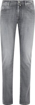 Jacob Cohen Pant 5 Pkt Slim Fit Bard - Heren - Slim Fit Jeans - Grijs - W34 - Katoen - Jeans