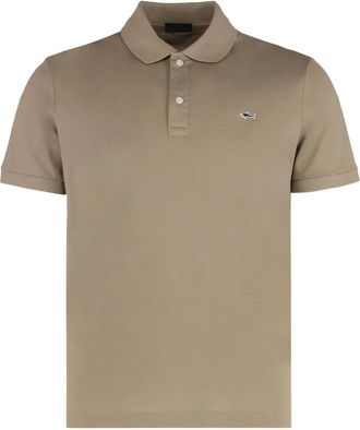 Paul & Shark Polo in cotone con ricamo logo - Marrone