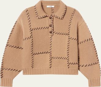 Frame Denim The Leather Stitch Sweater