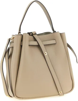 Tory Burch Womens Romy Shoulder Bag Beige Cowhide