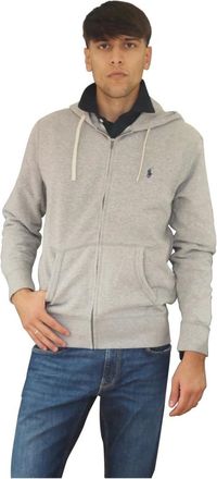 Ralph Lauren Hoodies & sweatvesten, Dames, Grijs, S, Katoen, Fleece Zip Hoodie