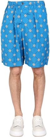 Marni gram Bermuda Zwemshorts - Heren - Strandmode - Blauw - M - Satijn - Badmode