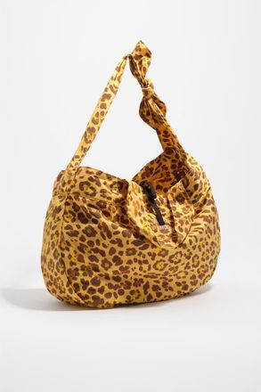 Bimba & Lola Nylon Maxi Shoulder Bag in Leopard Yellow at Nordstrom
