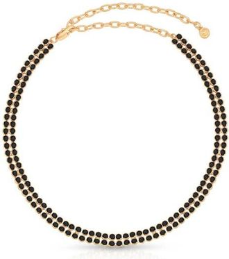 Ettika Crystal Sparkle Choker Necklace in Black at Nordstrom