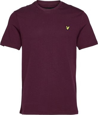 Lyle & Scott effen T-shirt in bordeauxrood