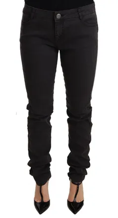 Pinko Cotton Stretch Skinny Mid Waist Women blue Womens Jeans