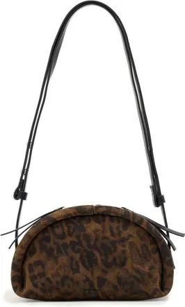 AllSaints Rosalie Leopard Print Calf Hair Crossbody Bag in Leopard Brown at Nordstrom