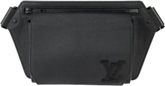Louis Vuitton Tweedehands leren Louis Vuitton tassen - Heren - Vintage Schoudertas - Zwart - ONE Size - Leer - Vintage