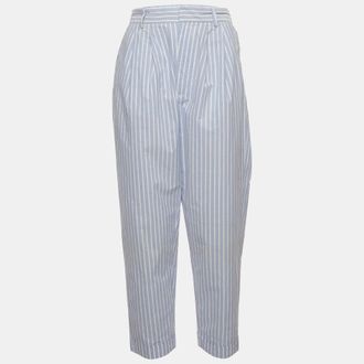 Maison Margiela Maison Martin Margiela Blue/white Striped Cotton Trousers
