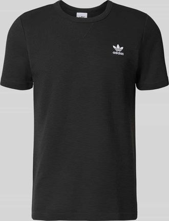 adidas Originals T-Shirt mit Label-Stitching in Black, Größe XS