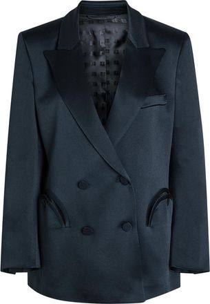Blaz&eacute; Milano Everynight Double-breasted Satin Blazer - Dark Blue - 3 (UK12 / M)