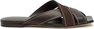 Tod's Square-toe Suede and Leather Sandals - Black - 36 (IT36 / UK3)