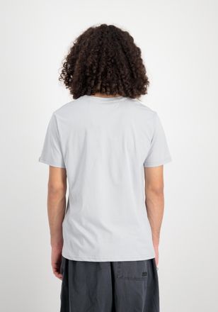 Alpha Industries T-Shirt ALPHA INDUSTRIES Alpha Puff Print T-Shirt, Herren, Gr. XXL, grau (pastel grau), Obermaterial: 100% Baumwolle, Shirts T-Shirt