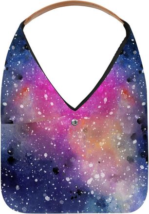 Generic Starry Sky Reusable Lightweight Grocery Bags - Foldable Into Compact Pouch, Washable & Sturdy, Multipurpose for Shopping and Travel