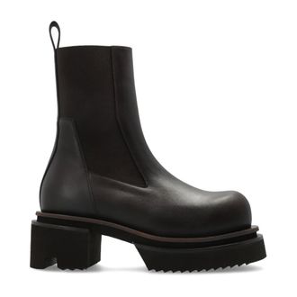 Rick Owens Chelsea Boots, female, Brown, Size: 10 US Beatle Bogun Chelsea Boots