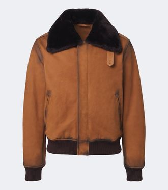 Acne Studios Chaqueta de piel con borrego