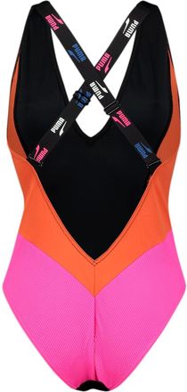 Puma Womens Swimsuit, Black Combo, XS