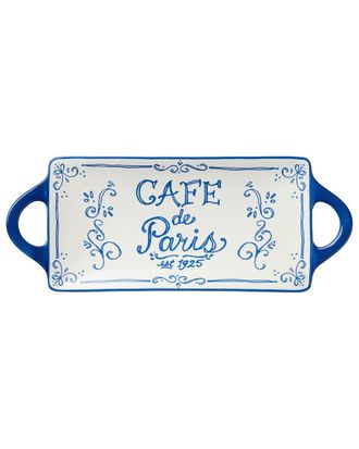 Certified International Bistro Rectangular Tray with Handles