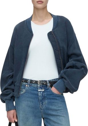 Closed Womens Bomber Jacket In Smokey Blue