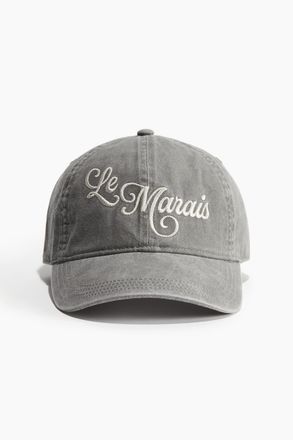 H&M Baumwollcap mit Motiv - Grau/Le Marais