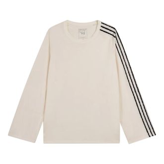 Yohji Yamamoto Long Sleeve Training Tops, male, Beige, Size: M RE 3S LS Tee