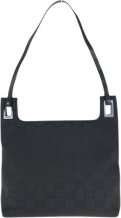 Gucci Pre-owned GG Nylon 2way Bag - Dames - Vintage Schoudertas - Zwart - ONE Size - Nylon - Vintage