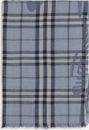 Burberry Sciarpa in lana e seta Knight Check Woman UNI