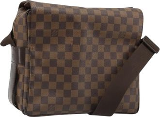 Louis Vuitton Naviglio Damier Brown Canvas Handbag (Pre-Owned)