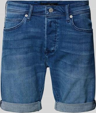 Replay Tapered Fit Jeansshorts mit Knopfleiste in Blau, Gr&ouml;&szlig;e 38