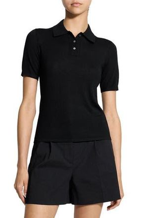 Theory Merino Wool Polo in Black at Nordstrom Rack, Size Medium
