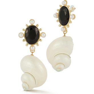 Sphera Milano Shell Drop Earrings in Gold at Nordstrom Rack