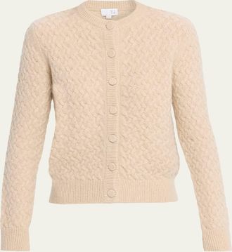 TSE Boucle Cashmere Cable-Knit Cardigan