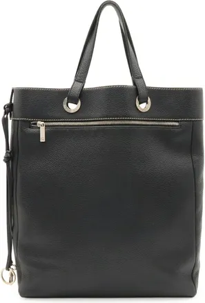 Loewe Black Leather Handbag Tote Bag (Pre-Owned)