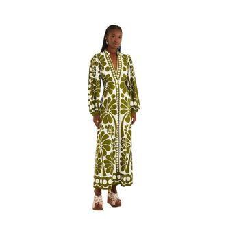 Farm Rio FARM Rio, Maxi Dresses, female, Multicolor, Size: XS Palermo Maxi Dress